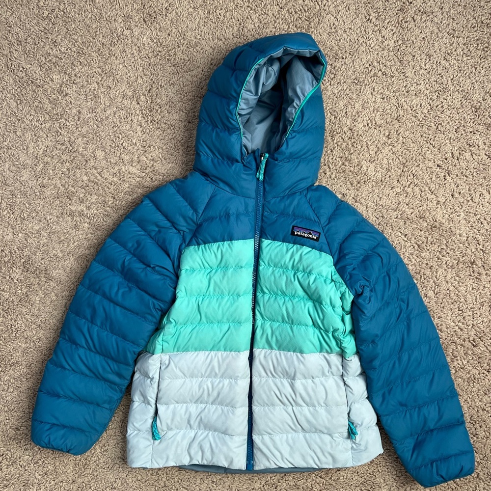 Patagonia Kids' Reversible Down Sweater Hoody XS 5/6